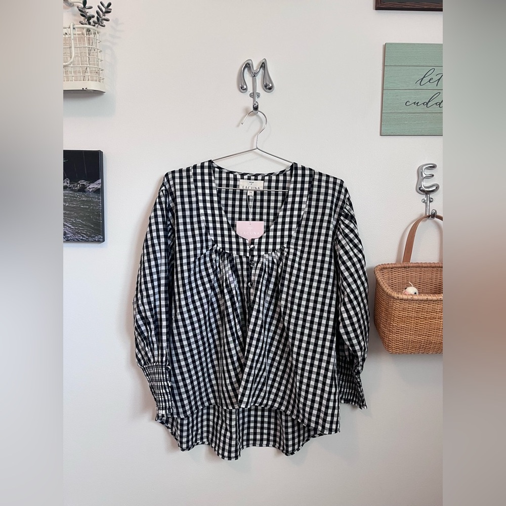 House of Lacuna Gingham Blouse